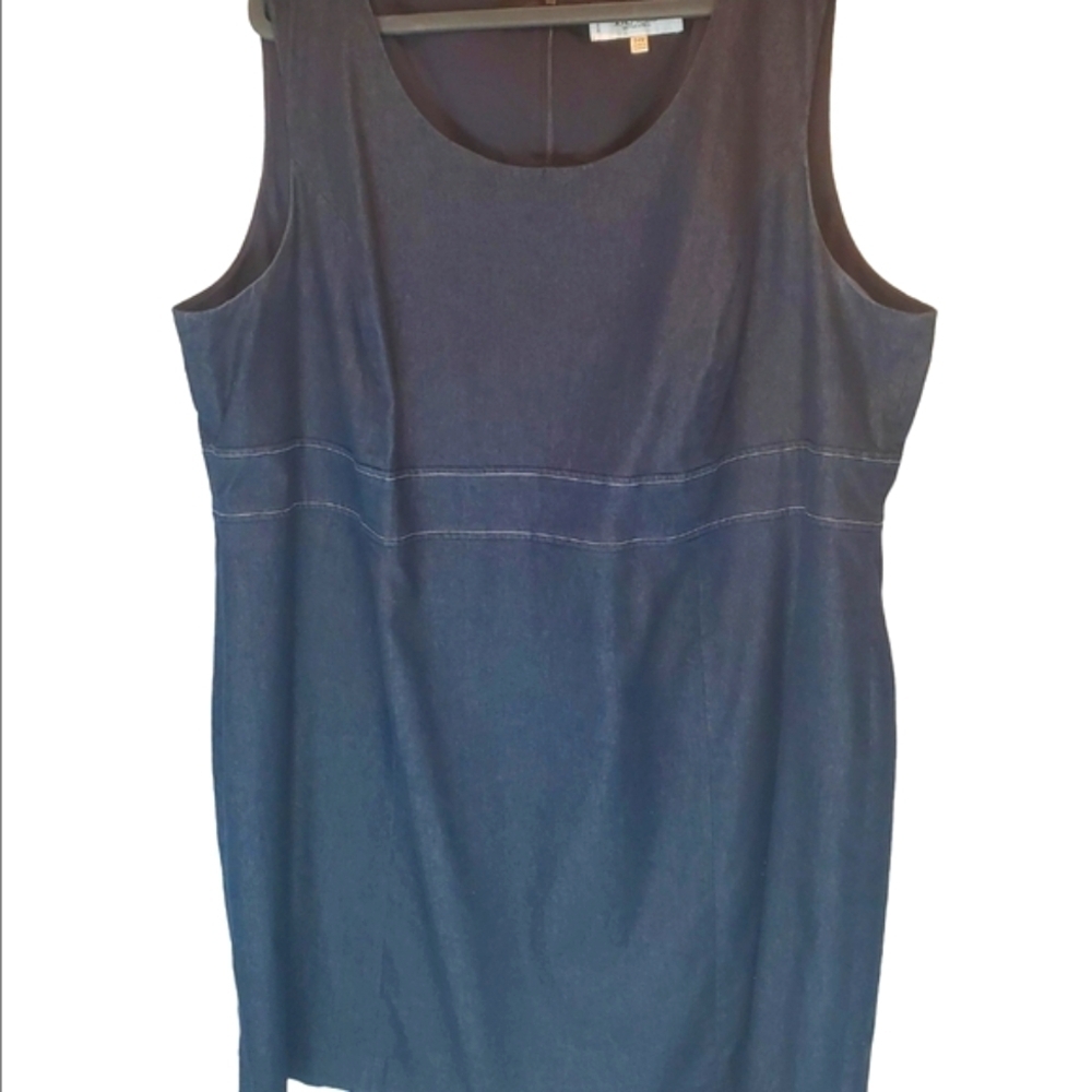 Super Cute Jones Studio Plus Size Denim Dress Size 24W - Picture 3 of 3